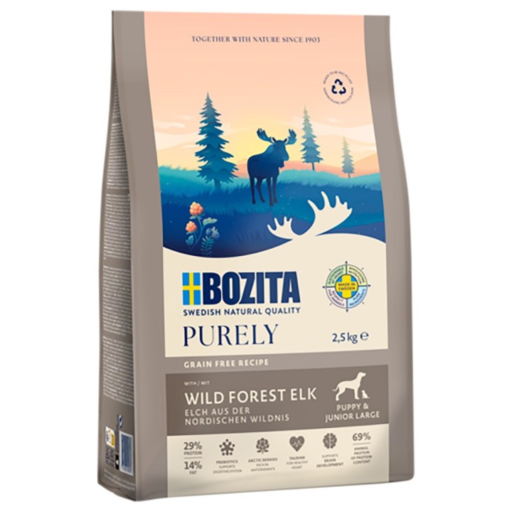Bozita Dog Purely Grain Free Elch Puppy & Junior Large - 2,5 kg