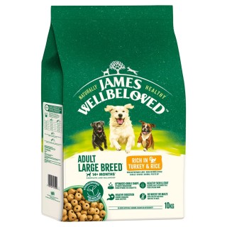 James Wellbeloved Adult Large Breed Dog Hypoallergenic Truthahn & Reis - 10 kg