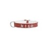 Schecker - MyName Leder-Halsband, rot [35 cm x 15 mm - Buchstabentyp: Cowboy]