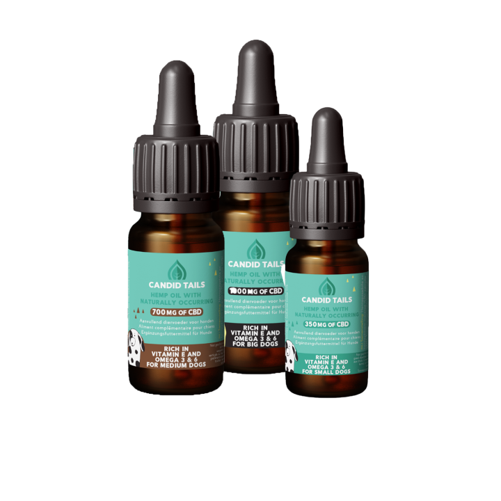 Candid Tails Hanföl mit CBD für mittelgroße Hunde - 20 ml