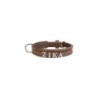 Schecker - MyName Leder-Halsband, braun [30 cm x 15 mm - Buchstabentyp: Cowboy]