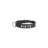 Schecker - MyName Leder-Halsband, schwarz [30 cm x 15 mm - Buchstabentyp: Kristall]