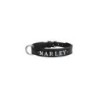 Schecker - MyName Leder-Halsband, schwarz [30 cm x 15 mm - Buchstabentyp: Cowboy]