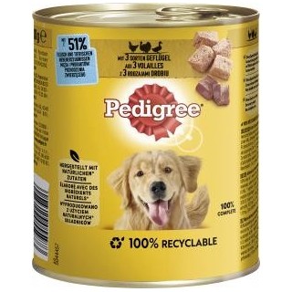 Pedigree Pastete mit 3 Sorten Geflügel