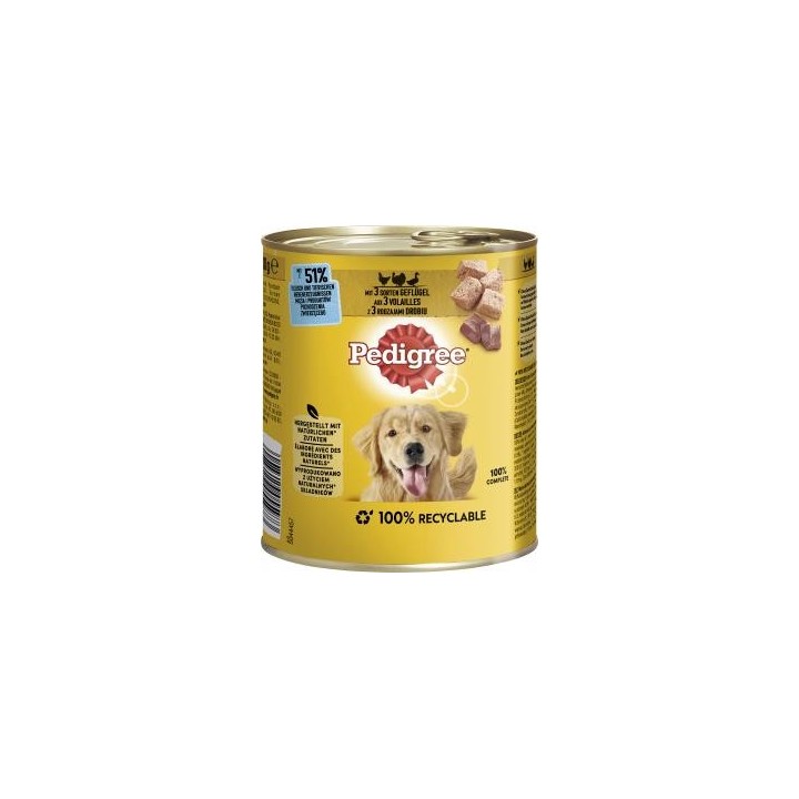 Pedigree Pastete mit 3 Sorten Geflügel