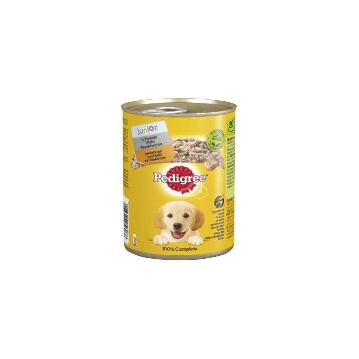 Pedigree Junior mit Geflügel in Pastete