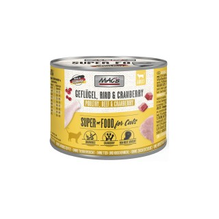 MAC's Cat Fleischmenü Geflügel, Rind und Cranberry 12x200g