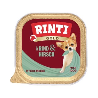 Rinti Gold Mini feine Stückchen von Hirsch & Rind 16x100g