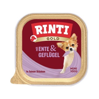 Rinti Gold Mini feine Stückchen von Ente & Geflügel 16x100g