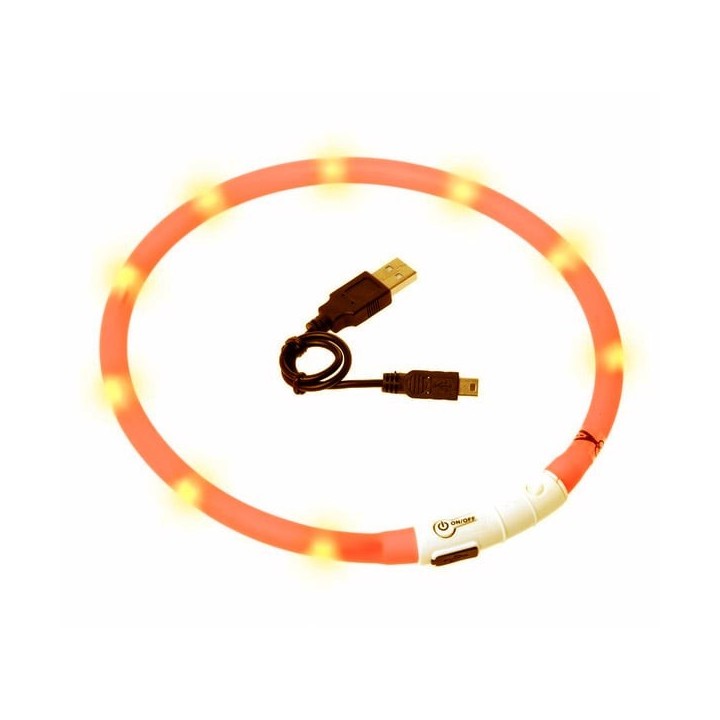 Karlie Visio Light LED Leuchthalsband orange