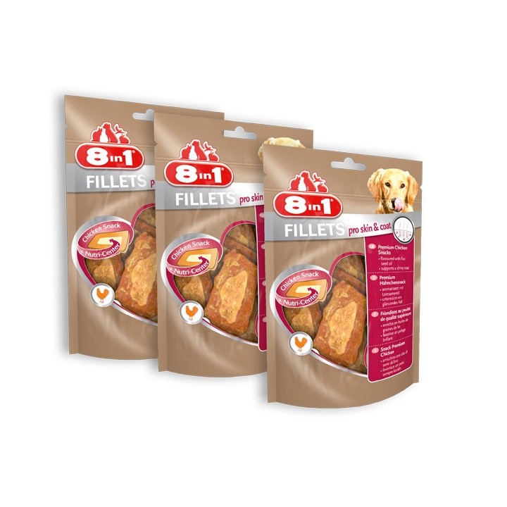 8in1 Fillets pro Skin & Coat 3 x Größe S
