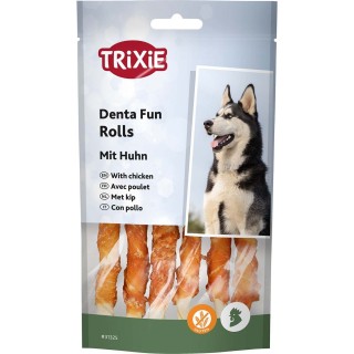Trixie Hundesnack Denta Fun Rolls mit Huhn 12 cm