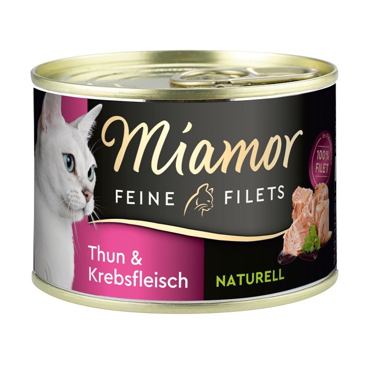 Miamor Feine Filets Naturell Thun & Krebsfleisch 12x156g