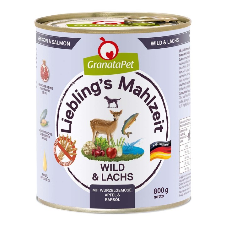 GranataPet Liebling's Mahlzeit Wild und Lachs 6x800g