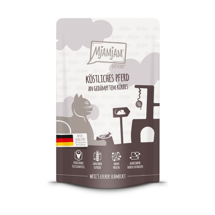 MjAMjAM Quetschie köstliches Pferd an gedämpftem Kürbis 12x125g