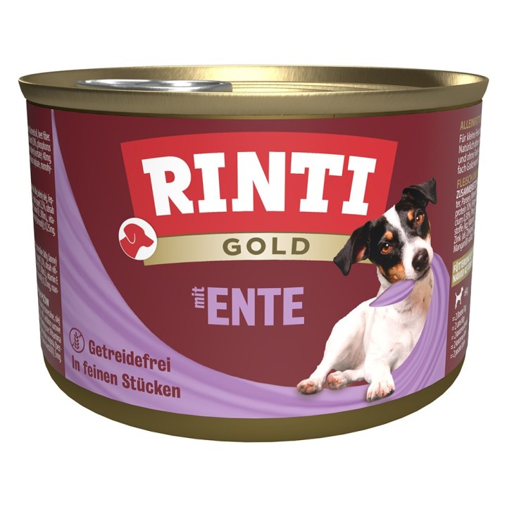RINTI Gold 12 x 185 g - Entenstückchen