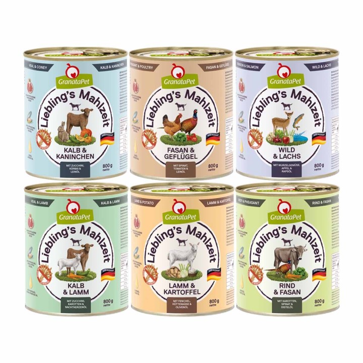 GranataPet Liebling's Mahlzeit Mixpaket 36x800g