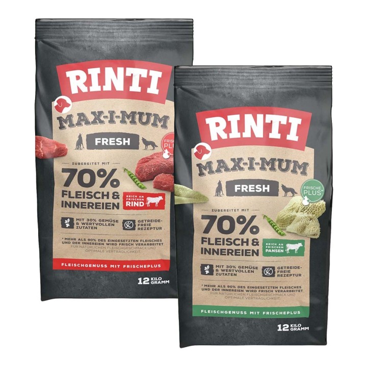 Rinti Max-i-Mum Rind und Pansen Mixpaket 2x12kg