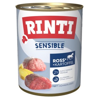 RINTI Sensible 6 x 800 g - Ross, Hühnerleber & Kartoffel