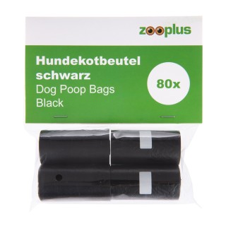 Hundekotbeutel schwarz - 4 Rollen à 20 Beutel (80 Beutel)