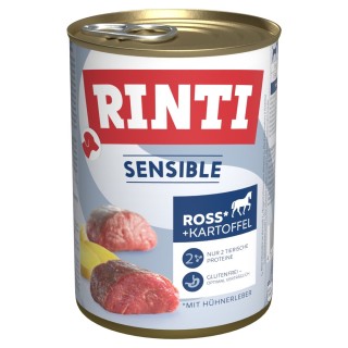 RINTI Sensible 6 x 400 g - Ross, Hühnerleber & Kartoffel