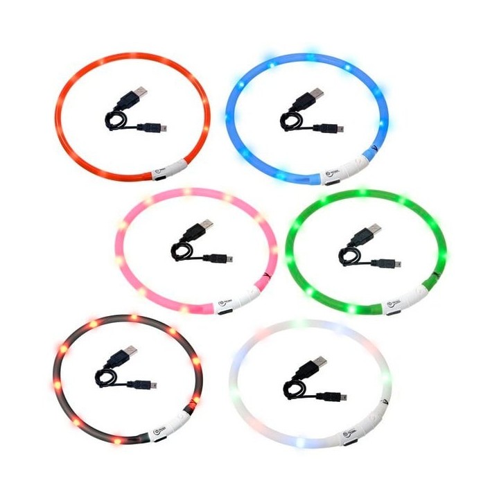 Karlie Visio Light LED Leuchthalsband rot