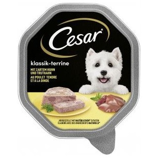 Cesar Klassik-Terrine mit zartem Huhn und Truthahn