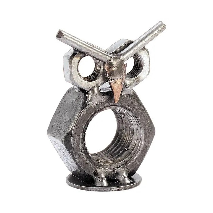 Original Hinz und Kunst Metall-Tier kleine Eule