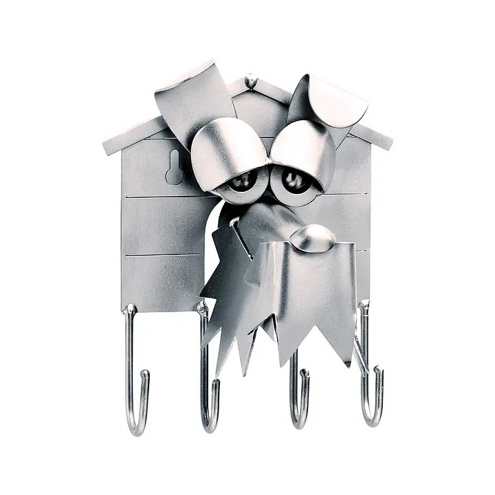 Schlüsselhaken - Hund als Schlüsselbrett - Maße 9x13 cm