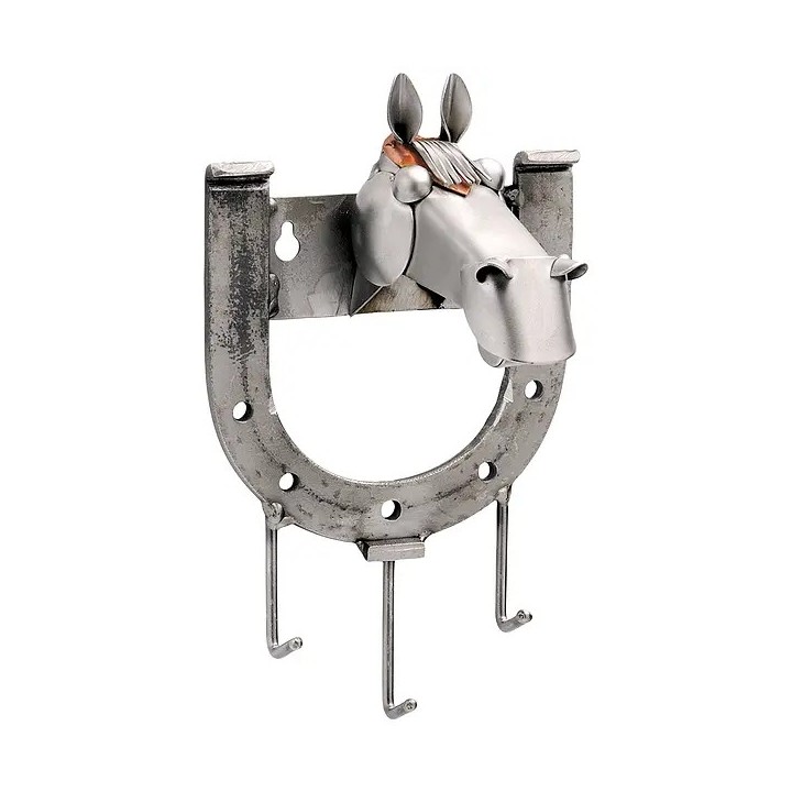 Metallfigur Pferd als Schlüsselbrett - Maße 9 x 20 cm