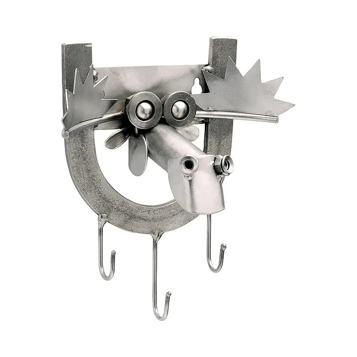 Metallfigur Elch als Schlüsselbrett - Maße 16x20 cm