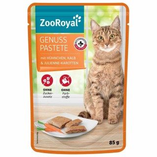 ZooRoyal Genuss Pastete mit Hühnchen, Kalb und Julienne Karotten 24x85g