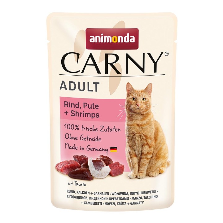 animonda Carny Adult Rind, Pute + Shrimps 12x85g
