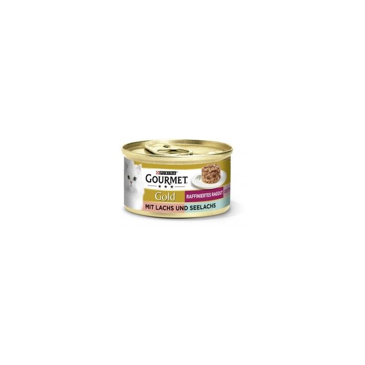 Purina Gourmet Gold raffiniertes Ragout Duett mit Lachs und Seelachs