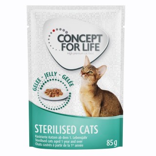 Sparpaket Concept for Life 48 x 85 g - Sterilised Cats in Gelee