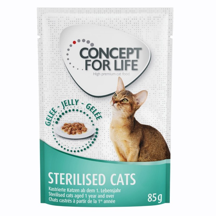 Sparpaket Concept for Life 48 x 85 g - Sterilised Cats in Gelee