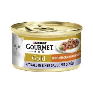 Purina Gourmet Gold Zarte Häppchen in Sauce mit Gemüse mit Kalb
