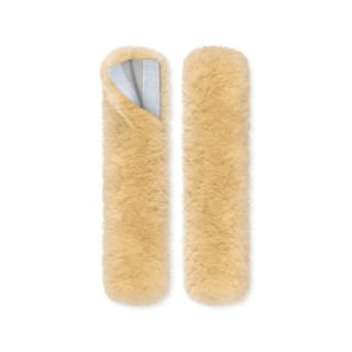 Mattes Lammfell NasenGenickriemenbezug mit Klett