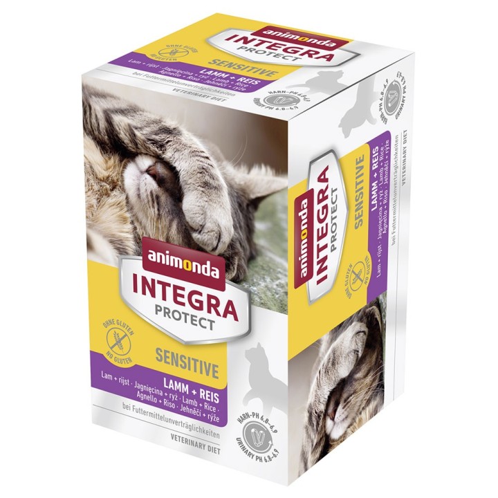 animonda Integra Protect Adult Sensitive Schale 6 x 100 g - Lamm & Reis