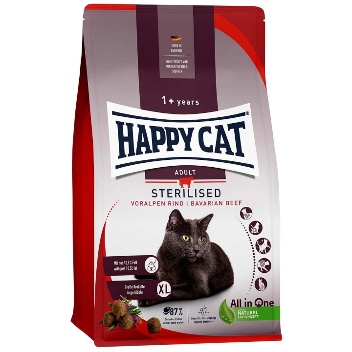 Happy Cat Sterilised Adult Voralpen Rind 10kg