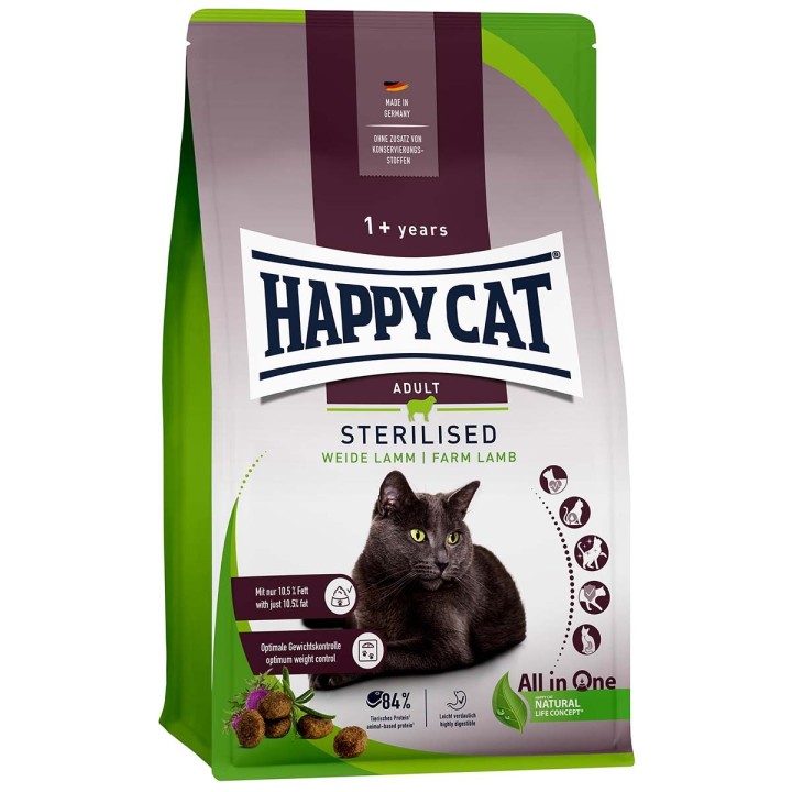 Happy Cat Sterilised Adult Weide Lamm 10kg