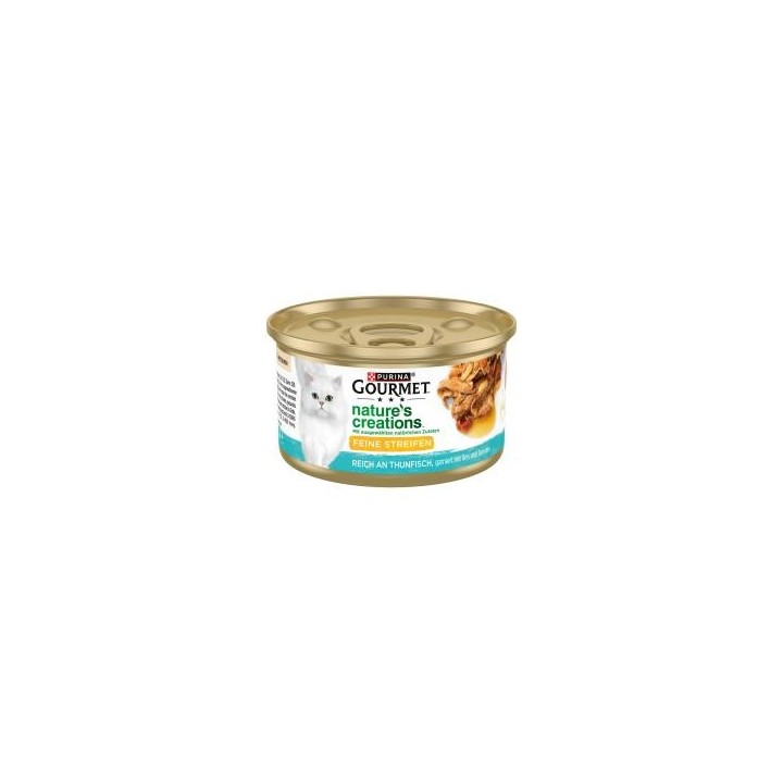 Purina Gourmet Nature's Creations Feine Streifen Reich an Thunfisch