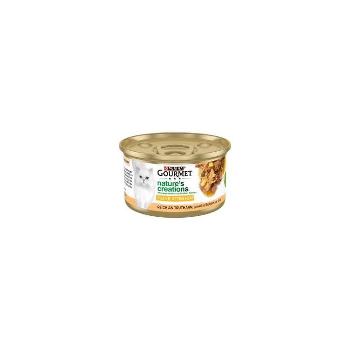 Purina Gourmet Nature's Creations Feine Streifen Reich an Truthahn