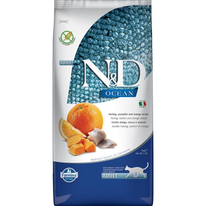 N&D Cat Ocean Adult mit Hering, Kürbis & Orange 5kg