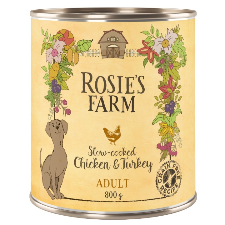 Rosie's Farm Adult 6 x 800 g  - Huhn & Truthahn