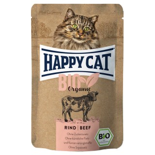 Happy Cat Bio Pouch 6 x 85 g - Bio-Rind