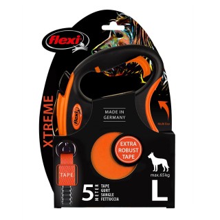 flexi Xtreme Gurt-Leine orange, 5 m - Größe L: bis 65 kg