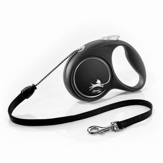 flexi Black Design Seil-Leine schwarz, 5 m - Größe M: bis 20 kg