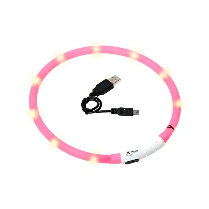 Karlie Visio Light LED Leuchthalsband pink