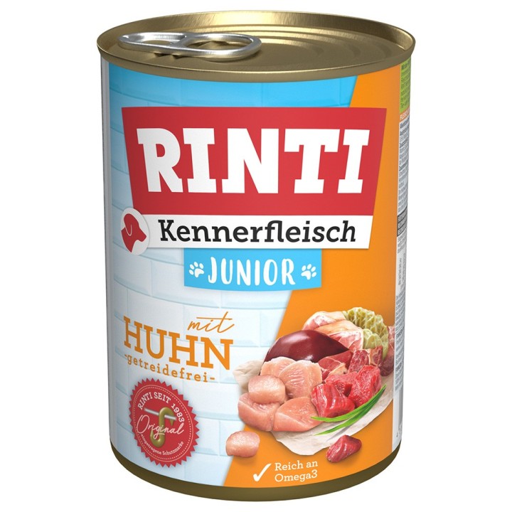 RINTI Kennerfleisch Junior - 6 x 400 g Huhn